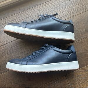 Men's Navy Leather Sneakers